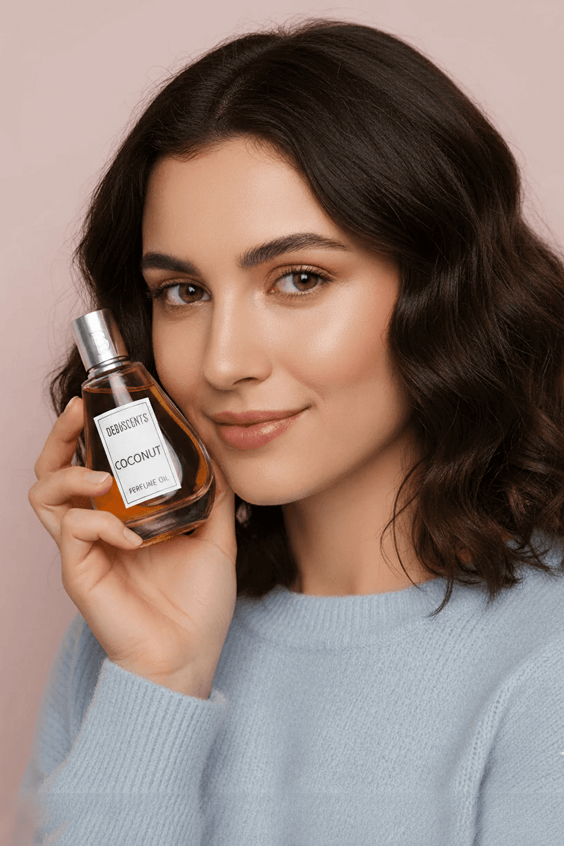 //debuscennts.myshopify.com/cdn/shop/files/model-holding-coconut-perfume-oil_2048x_3e961b50-f4f9-4cd8-87ee-36879a5cf4f3_2048x.png?v=1789359365